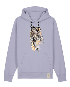 bio-unisex-medium fit-hoodie-eule-stsu177-lavender-sw kordel-front