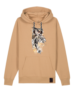 bio-unisex-medium fit-hoodie-eule-stsu177-meersand-sw kordel-front