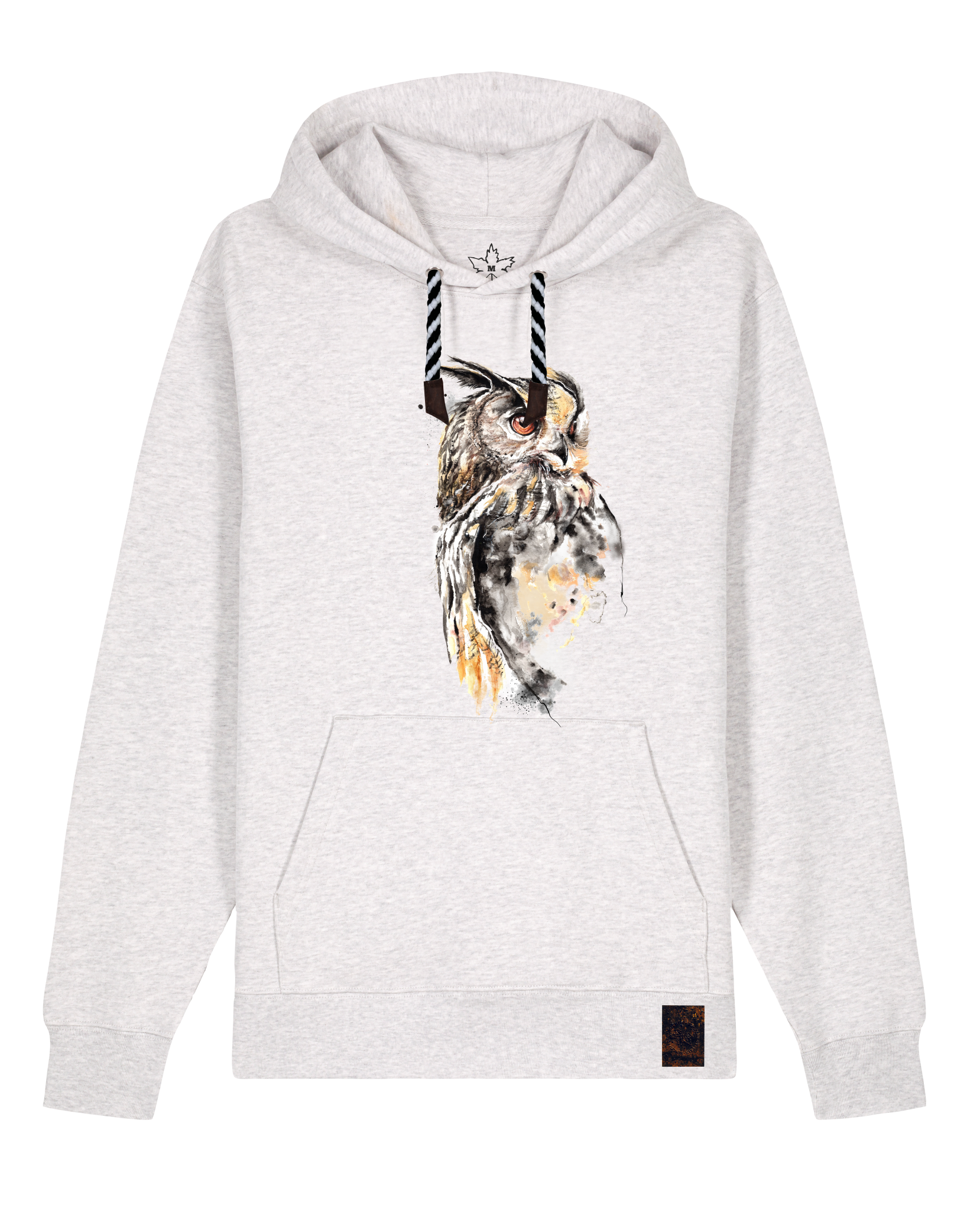 bio-unisex-medium fit-hoodie-eule-stsu177-rennmaus-sw kordel-front