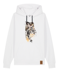 bio-unisex-medium fit-hoodie-eule-stsu177-weiß-sw kordel-front