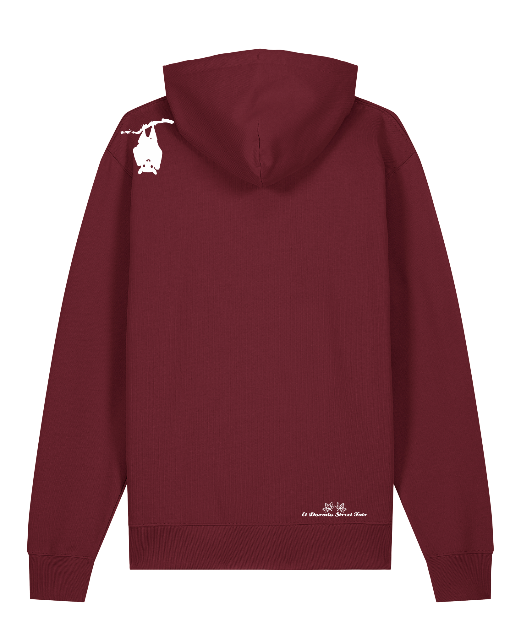 bio-unisex-medium fit-hoodie-fledermaus-stsu177-burgunder rot-weiße kordel-back