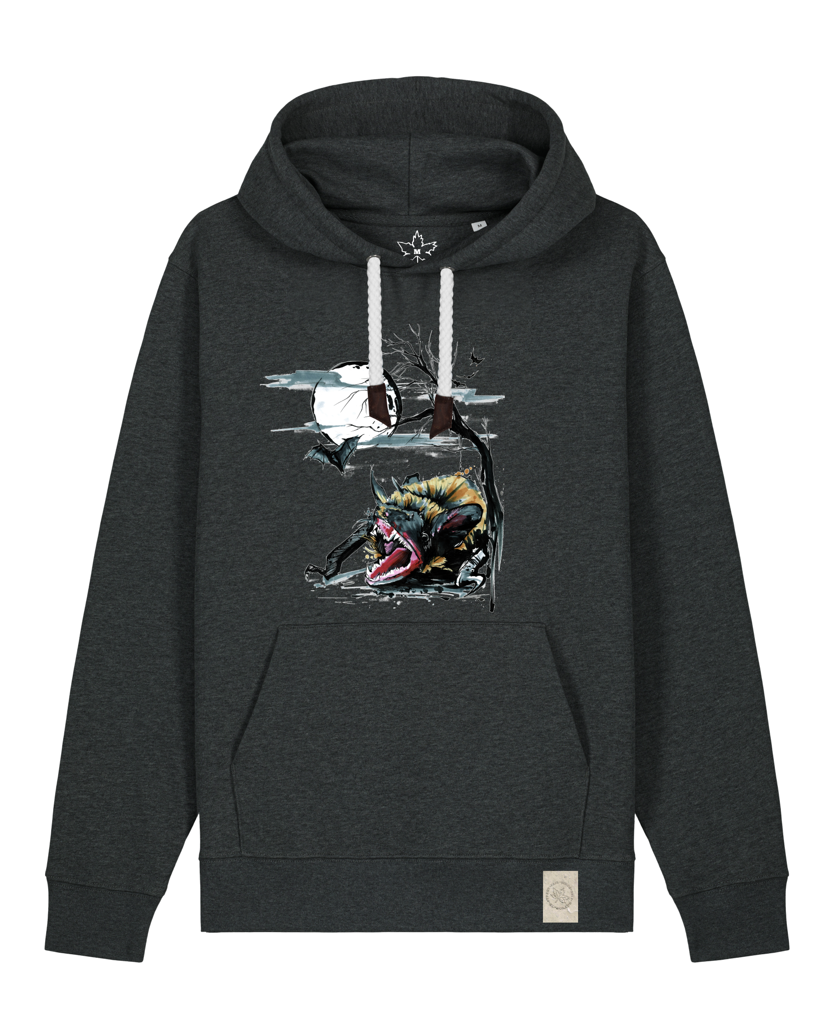 bio-unisex-medium fit-hoodie-fledermaus-stsu177-elephant-weiße kordel-front