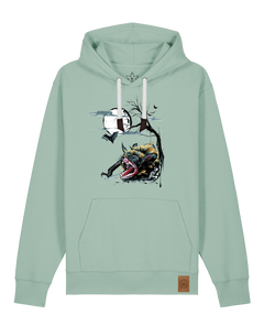 bio-unisex-medium fit-hoodie-fledermaus-stsu177-eukalyptus-weiße kordel-front