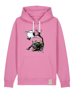 bio-unisex-medium fit-hoodie-fledermaus-stsu177-kaugummi-weiße kordel-front