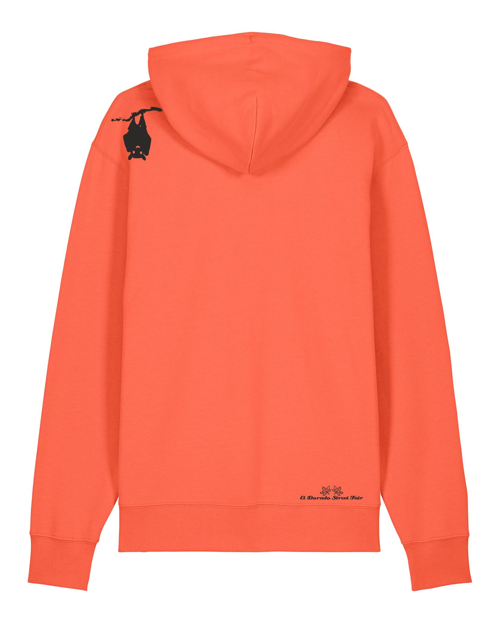 bio-unisex-medium fit-hoodie-fledermaus-stsu177-mandarine-weiße kordel-back