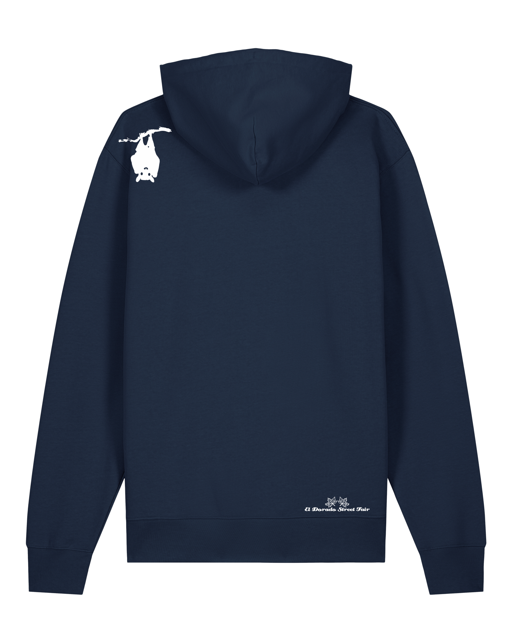 bio-unisex-medium fit-hoodie-fledermaus-stsu177-marine-weiße kordel-back