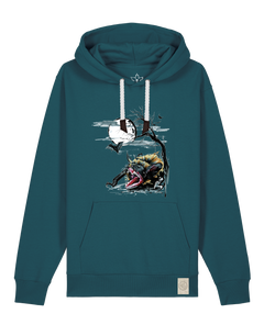 bio-unisex-medium fit-hoodie-fledermaus-stsu177-nordmanntanne-weiße kordel-front