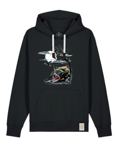 bio-unisex-medium fit-hoodie-fledermaus-stsu177-schwarz-weiße kordel-front