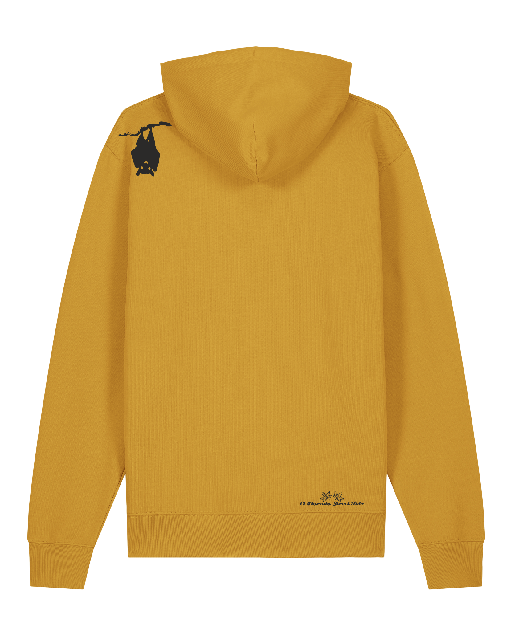 bio-unisex-medium fit-hoodie-fledermaus-stsu177-senf-weiße kordel-back