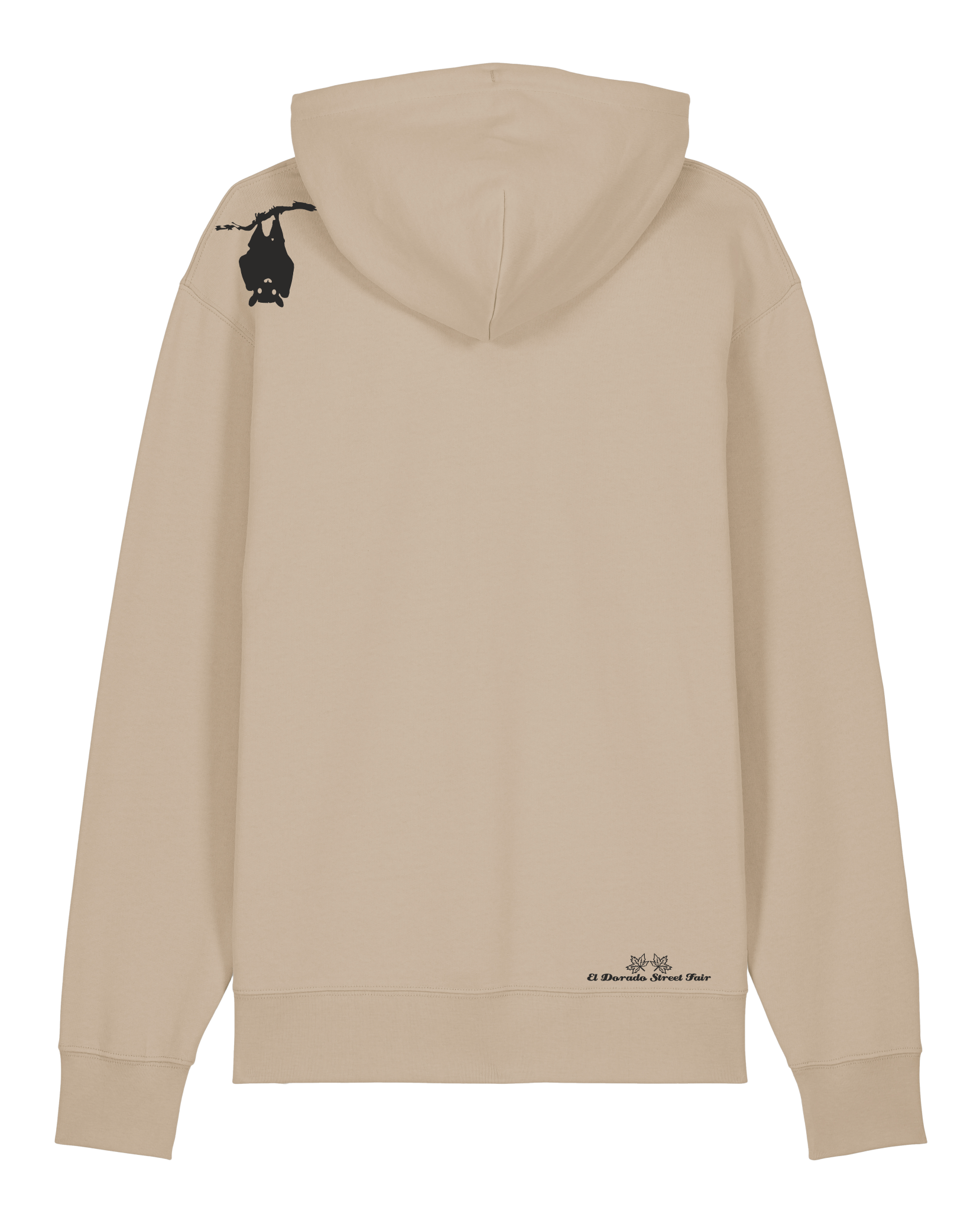 bio-unisex-medium fit-hoodie-fledermaus-stsu177-treibsand-weiße kordel-back