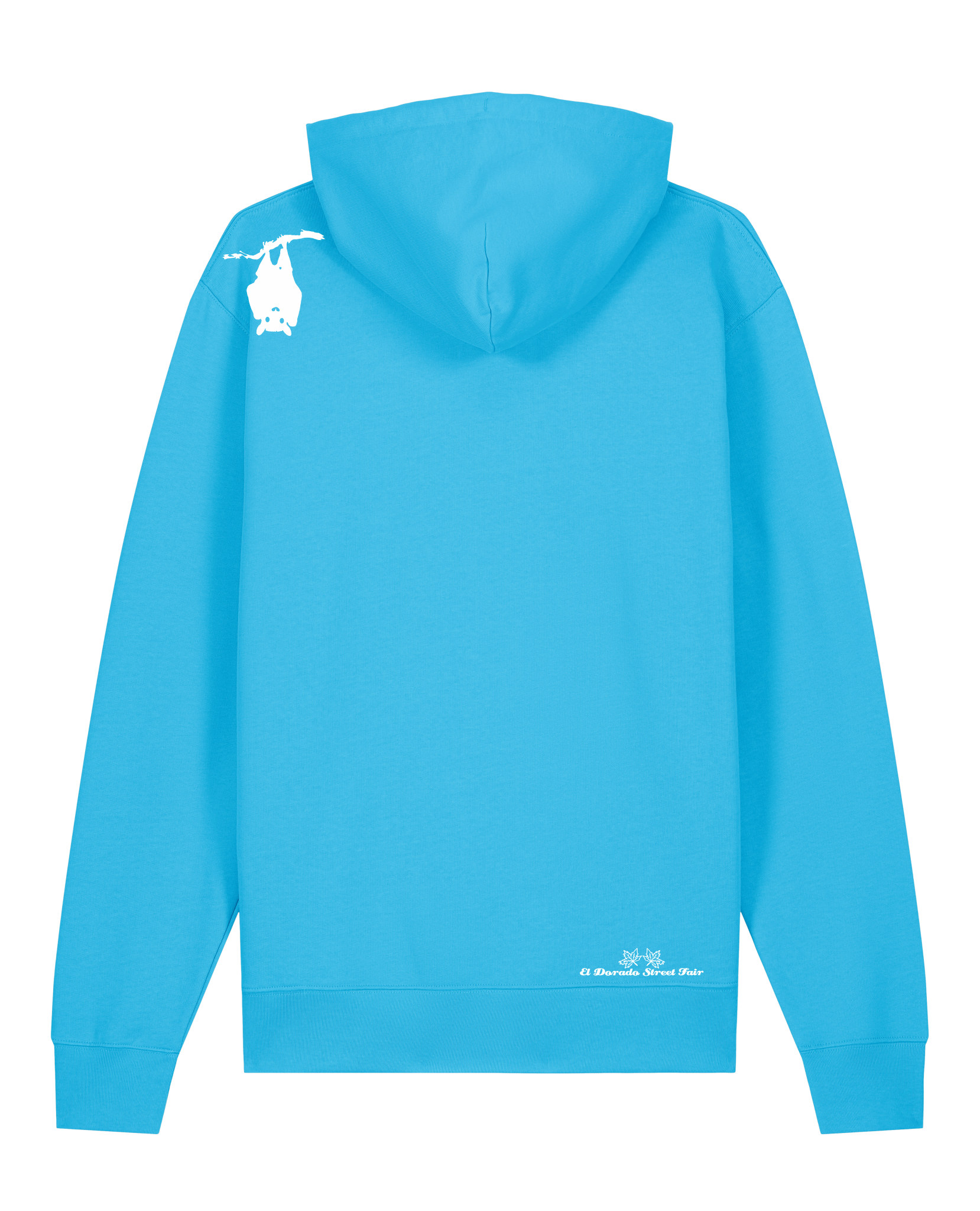 bio-unisex-medium fit-hoodie-fledermaus-stsu177-wasserblau-weiße kordel-back