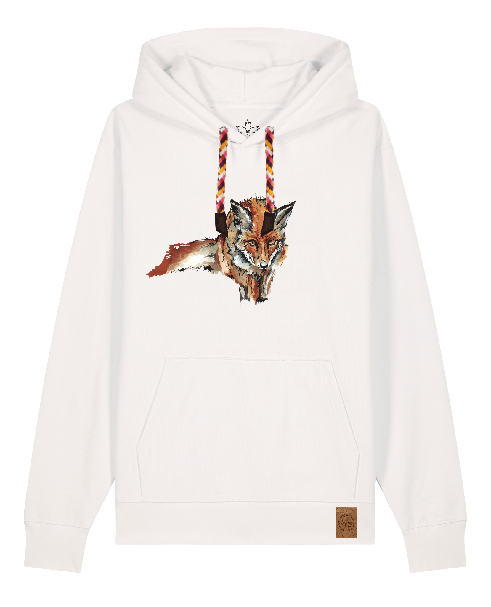 bio-unisex-medium fit-hoodie-fox views-stsu177-bio ei-rote kordel-front