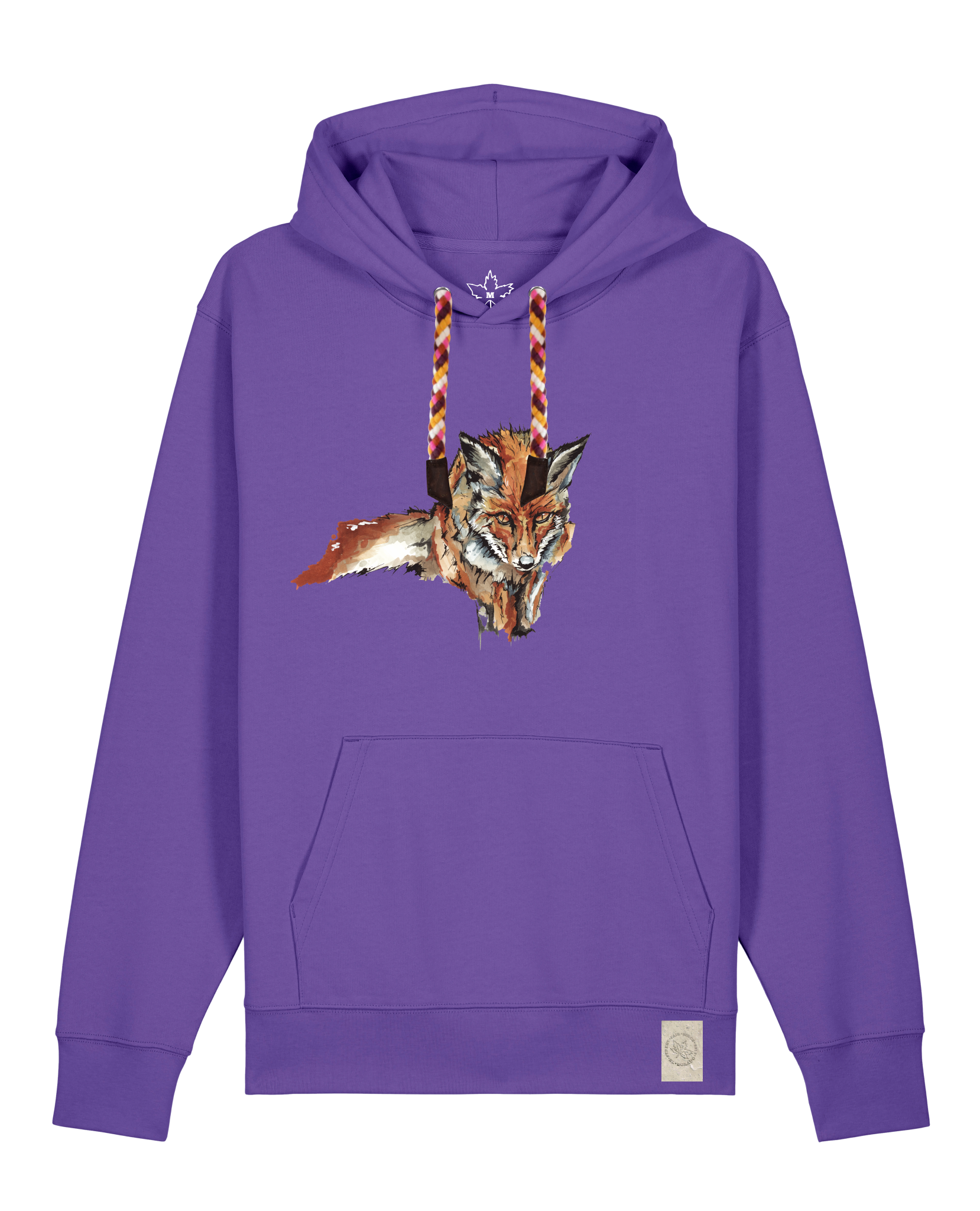 bio-unisex-medium fit-hoodie-fox views-stsu177-blaukraut-rote kordel-front