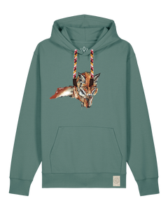 bio-unisex-medium fit-hoodie-fox views-stsu177-blautanne-rote kordel-front