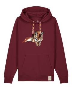 bio-unisex-medium fit-hoodie-fox views-stsu177-burgunder rot-rote kordel-front