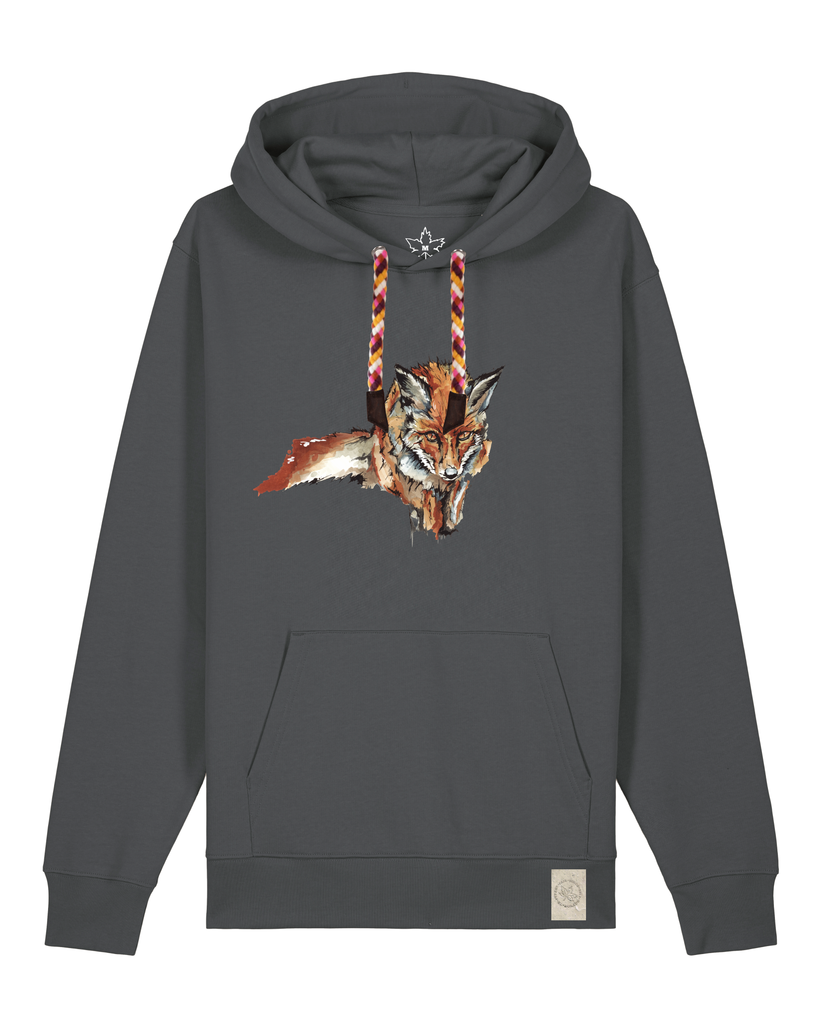 bio-unisex-medium fit-hoodie-fox views-stsu177-eisen-rote kordel-front
