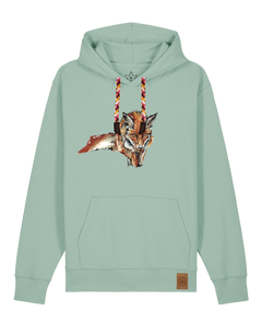 bio-unisex-medium fit-hoodie-fox views-stsu177-eukalyptus-rote kordel-front