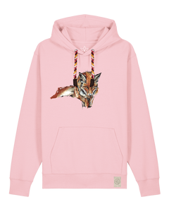 bio-unisex-medium fit-hoodie-fox views-stsu177-flamingo-rote kordel-front