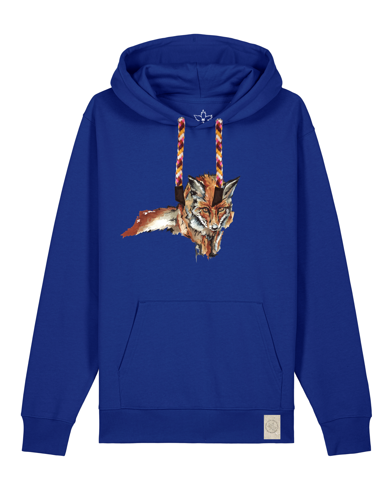 bio-unisex-medium fit-hoodie-fox views-stsu177-kornblume-rote kordel-front