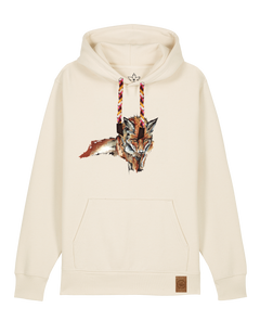 bio-unisex-medium fit-hoodie-fox views-stsu177-natur-rote kordel-front