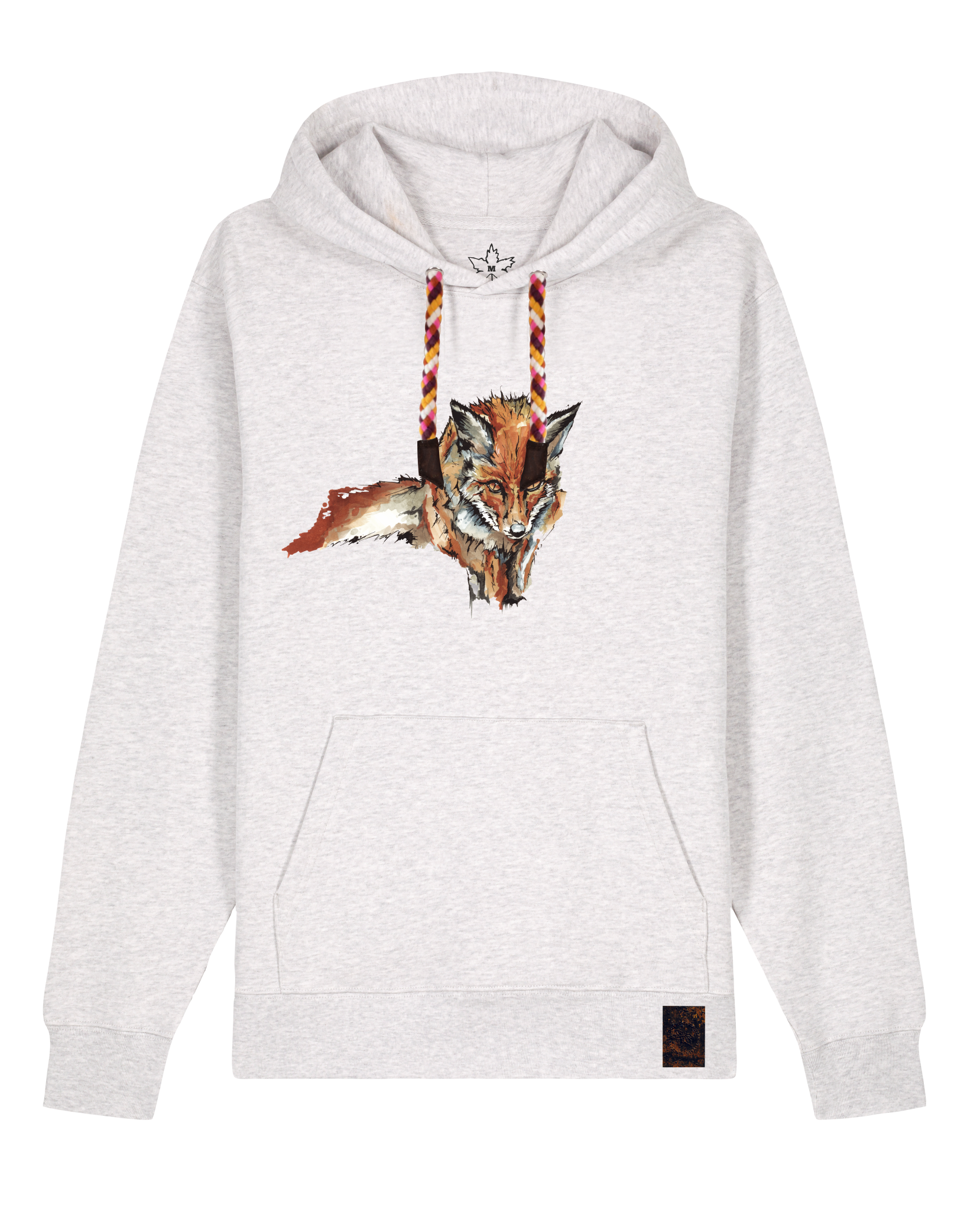 bio-unisex-medium fit-hoodie-fox views-stsu177-rennmaus-rote kordel-front