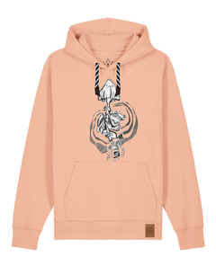 bio-unisex-medium fit-hoodie-frosch auf pilz-stsu177-agyptische keramik-sw kordel-front