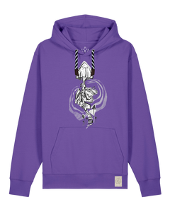 bio-unisex-medium fit-hoodie-frosch auf pilz-stsu177-blaukraut-sw kordel-front