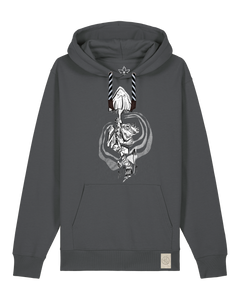 bio-unisex-medium fit-hoodie-frosch auf pilz-stsu177-eisen-sw kordel-front