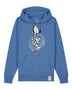 bio-unisex-medium fit-hoodie-frosch auf pilz-stsu177-hortensie-sw kordel-front