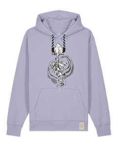 bio-unisex-medium fit-hoodie-frosch auf pilz-stsu177-lavender-sw kordel-front