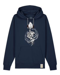 bio-unisex-medium fit-hoodie-frosch auf pilz-stsu177-marine-sw kordel-front