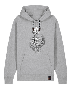 bio-unisex-medium fit-hoodie-frosch auf pilz-stsu177-mausgrau-sw kordel-front