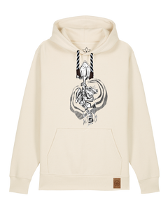 bio-unisex-medium fit-hoodie-frosch auf pilz-stsu177-natur-sw kordel-front