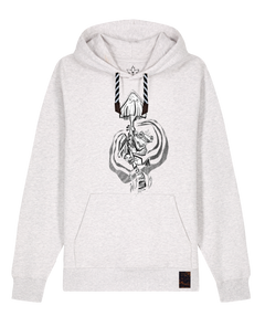 bio-unisex-medium fit-hoodie-frosch auf pilz-stsu177-rennmaus-sw kordel-front