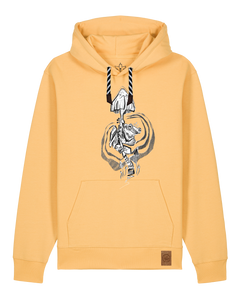 bio-unisex-medium fit-hoodie-frosch auf pilz-stsu177-senfkorn-sw kordel-front