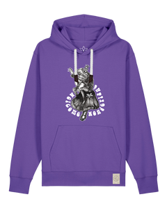 bio-unisex-medium fit-hoodie-froschkönig-stsu177-blaukraut-weiße kordel-front