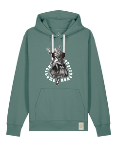 bio-unisex-medium fit-hoodie-froschkönig-stsu177-blautanne-weiße kordel-front