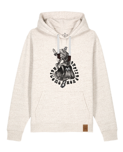 bio-unisex-medium fit-hoodie-froschkönig-stsu177-elbsandstein-weiße kordel-front