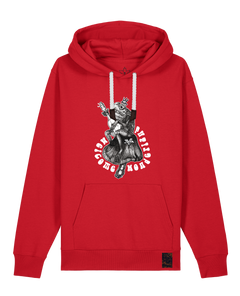 bio-unisex-medium fit-hoodie-froschkönig-stsu177-erdbeere-weiße kordel-front