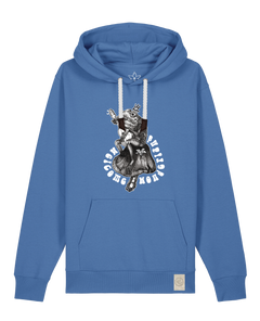 bio-unisex-medium fit-hoodie-froschkönig-stsu177-hortensie-weiße kordel-front