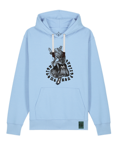 bio-unisex-medium fit-hoodie-froschkönig-stsu177-lagune-weiße kordel-front