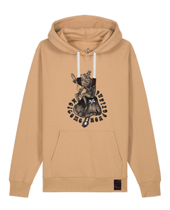 bio-unisex-medium fit-hoodie-froschkönig-stsu177-meersand-weiße kordel-front