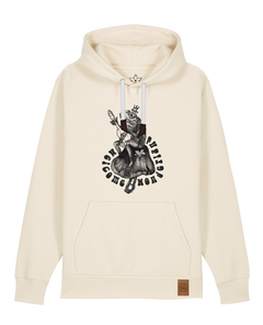 bio-unisex-medium fit-hoodie-froschkönig-stsu177-natur-weiße kordel-front