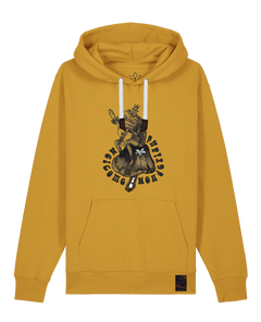 bio-unisex-medium fit-hoodie-froschkönig-stsu177-senf-weiße kordel-front