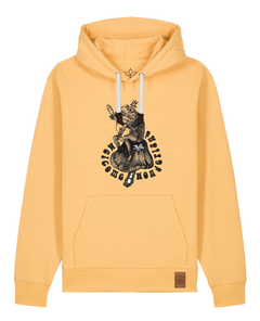 bio-unisex-medium fit-hoodie-froschkönig-stsu177-senfkorn-weiße kordel-front