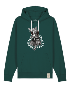 bio-unisex-medium fit-hoodie-froschkönig-stsu177-spirulina-weiße kordel-front
