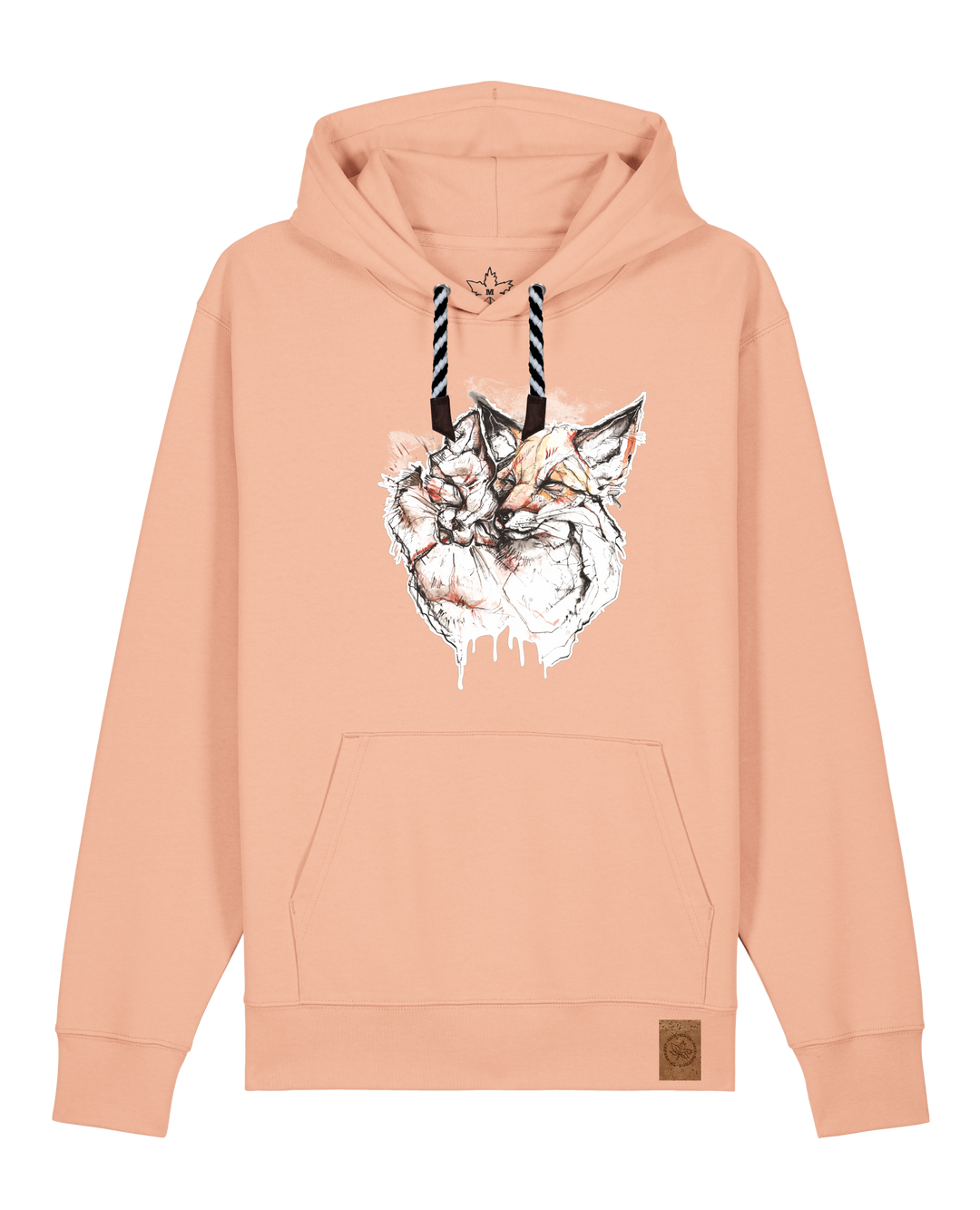 bio-unisex-medium fit-hoodie-fuchspaar-stsu177-agyptische keramik-sw kordel-front