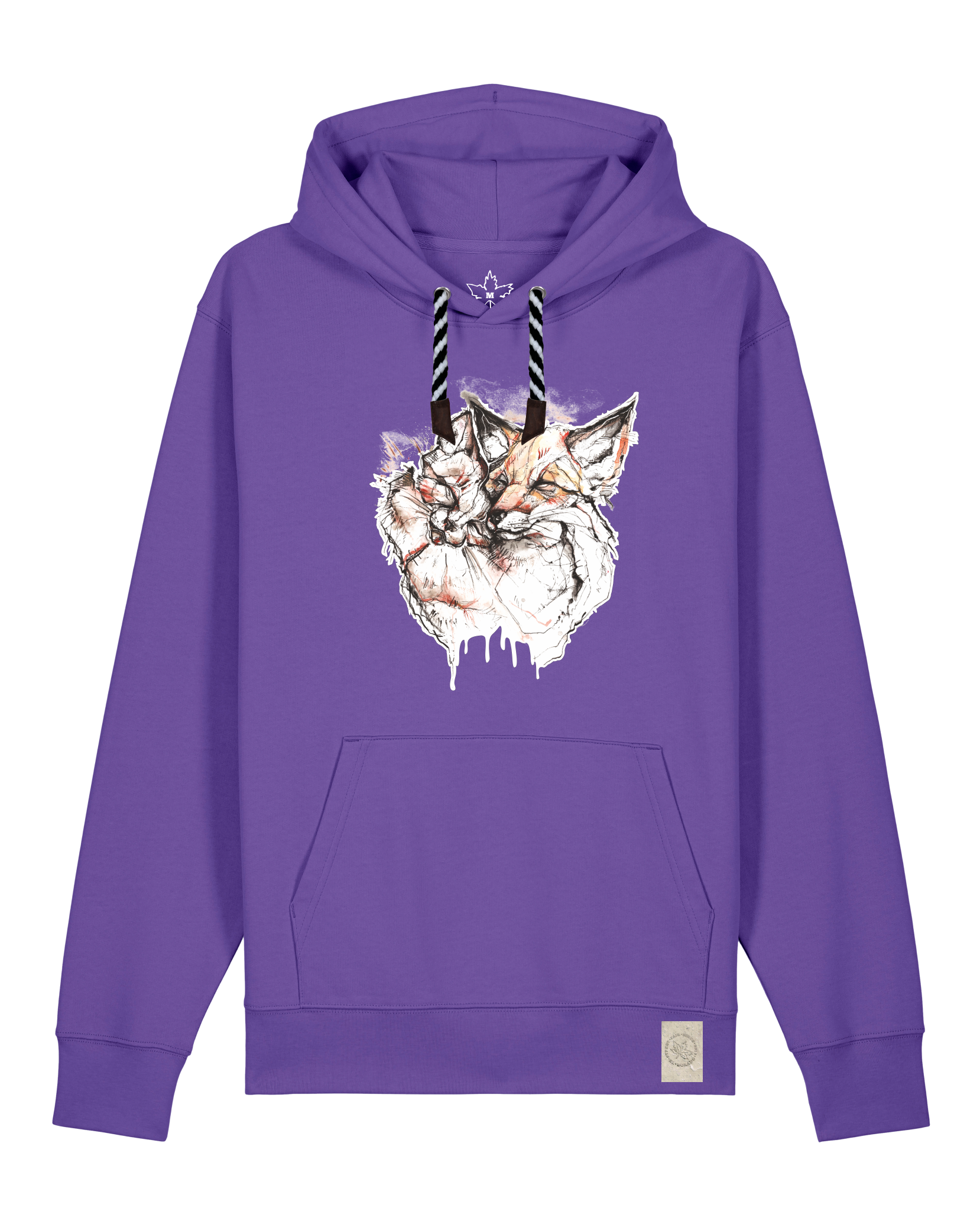 bio-unisex-medium fit-hoodie-fuchspaar-stsu177-blaukraut-sw kordel-front