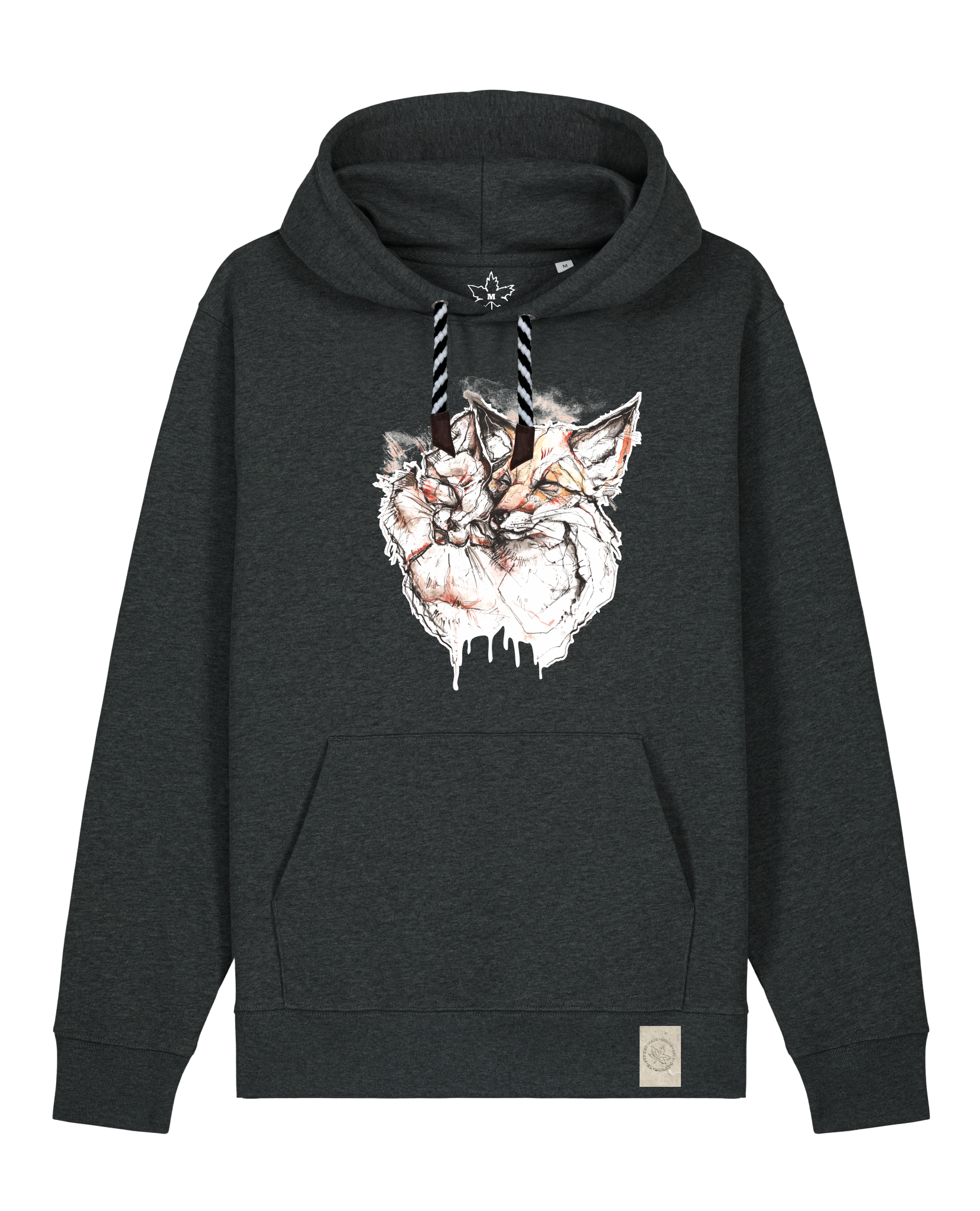 bio-unisex-medium fit-hoodie-fuchspaar-stsu177-elephant-sw kordel-front