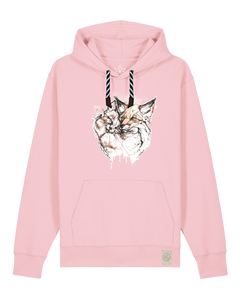 bio-unisex-medium fit-hoodie-fuchspaar-stsu177-flamingo-sw kordel-front